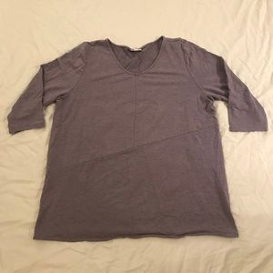 PURE JILL Lavender Knit Blouse w/ 3/4 Sleeves